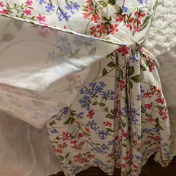 Calvin Klein Floral Wrap Dress with Ruffle Sleeves, Cottage Core Romantic - Picture 6 of 6